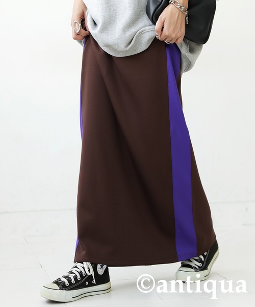 antiqua（アンティカ）の「ライン配色スカート（スカート・レディース・グリーン系その他/ブラック系その他/ブラウン系その他・FREE）」の12枚目の写真