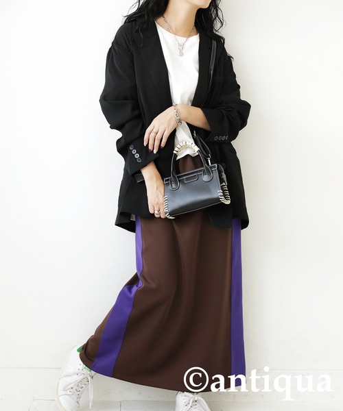 antiqua（アンティカ）の「ライン配色スカート（スカート・レディース・グリーン系その他/ブラック系その他/ブラウン系その他・FREE）」の11枚目の写真