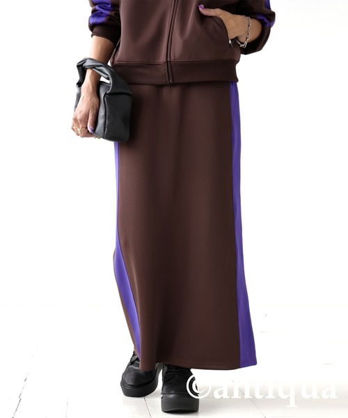 antiqua（アンティカ）の「ライン配色スカート（スカート・レディース・グリーン系その他/ブラック系その他/ブラウン系その他・FREE）」の14枚目の写真