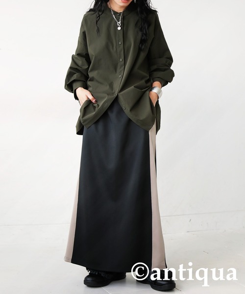 antiqua（アンティカ）の「ライン配色スカート（スカート・レディース・グリーン系その他/ブラック系その他/ブラウン系その他・FREE）」の9枚目の写真