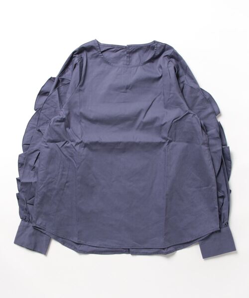 STYLEBLOCK(スタイルブロック)の「ブロードフリルスリーブブラウス(シャツ/ブラウス・レディース・ブラック/ホワイト/ネイビー・M)」の1枚目の写真