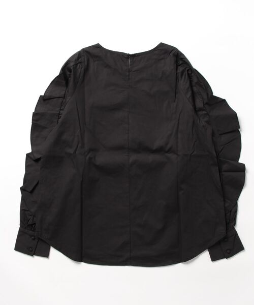 STYLEBLOCK(スタイルブロック)の「ブロードフリルスリーブブラウス(シャツ/ブラウス・レディース・ブラック/ホワイト/ネイビー・M)」の8枚目の写真