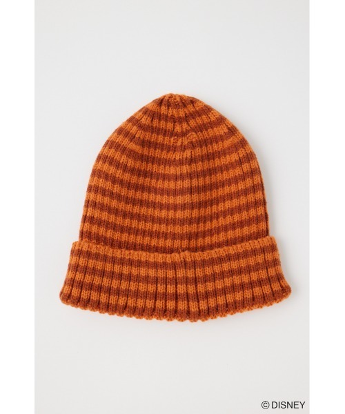 Disney SERIES CREATED by MUS（ディズニーシリーズクリエイテッドバイエムユーエス）の「MD STRIPED KNIT キャップ（ニットキャップ/ビーニー・レディース・イエロー/オレンジ・FREE）」の4枚目の写真