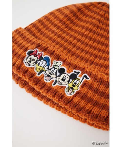 Disney SERIES CREATED by MUS（ディズニーシリーズクリエイテッドバイエムユーエス）の「MD STRIPED KNIT キャップ（ニットキャップ/ビーニー・レディース・イエロー/オレンジ・FREE）」の5枚目の写真