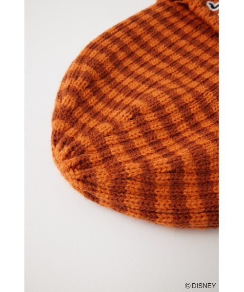 Disney SERIES CREATED by MUS（ディズニーシリーズクリエイテッドバイエムユーエス）の「MD STRIPED KNIT キャップ（ニットキャップ/ビーニー・レディース・イエロー/オレンジ・FREE）」の6枚目の写真
