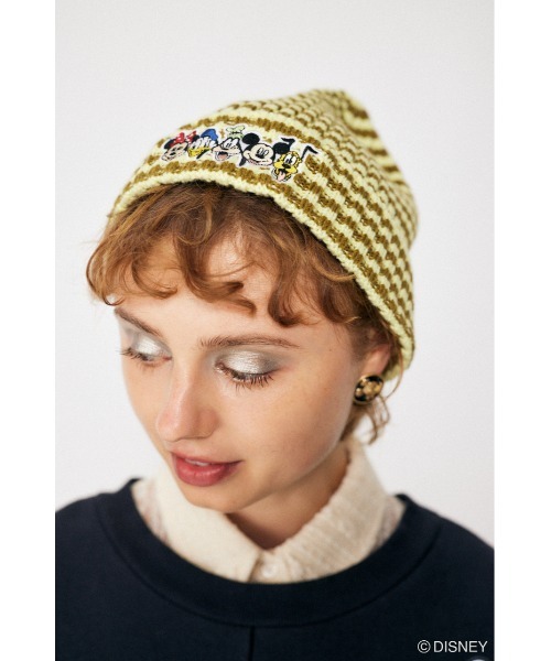 Disney SERIES CREATED by MUS（ディズニーシリーズクリエイテッドバイエムユーエス）の「MD STRIPED KNIT キャップ（ニットキャップ/ビーニー・レディース・イエロー/オレンジ・FREE）」の7枚目の写真