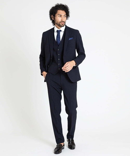 MICHEL KLEIN HOMME (ミッシェルクランオム)の「【2023年モデル】イージーケアベスト(ベスト・メンズ・ネイビー・X-LARGE/LARGE/MEDIUM)」の8枚目の写真