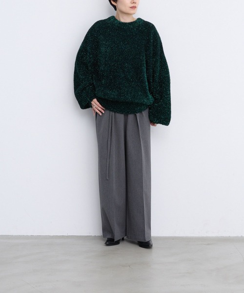 LEPSIM（レプシィム）の「【FOR I SERIES】7ゲージラメニットプルオーバー　980465（ニット/セーター・レディース・ブラウン/ブルー/ライトグレー/グリーン・FREE）」の13枚目の写真