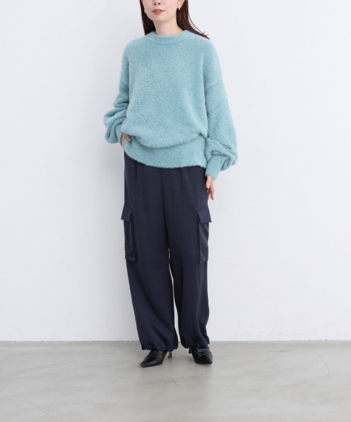 LEPSIM（レプシィム）の「【FOR I SERIES】7ゲージラメニットプルオーバー　980465（ニット/セーター・レディース・ブラウン/ブルー/ライトグレー/グリーン・FREE）」の20枚目の写真