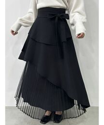 dazzlin | 【WEB限定サイズあり】アシメティアードプリーツスカート(スカート)