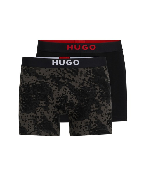 2パック HUGOロゴウエストバンド ボクサーパンツ