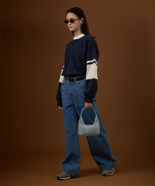 DISPATCHER NO.8（ディスパッチャーナンバーエイト）の「<サイズ展開あり>DNM BUGGY PANTS（デニムパンツ・レディース・インディゴブルー/ライトインディゴブルー・S/M/L）」の3枚目の写真