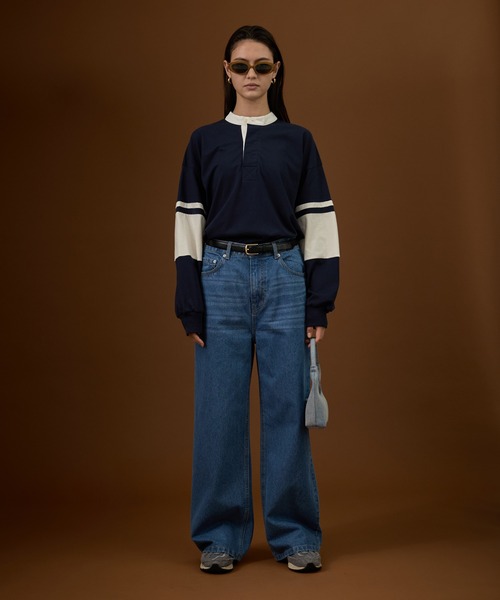 DISPATCHER NO.8（ディスパッチャーナンバーエイト）の「<サイズ展開あり>DNM BUGGY PANTS（デニムパンツ・レディース・インディゴブルー/ライトインディゴブルー・S/M/L）」の4枚目の写真