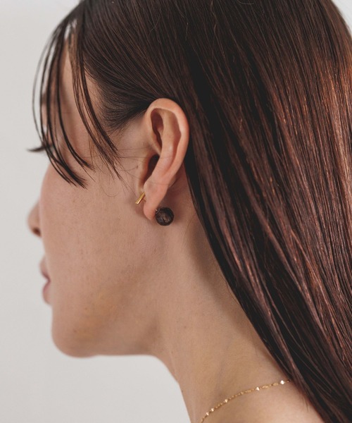 PAS TIERRA（パティエラ）の「【Sol】SVジェムキャッチハーフピアス（Half）（ピアス（片耳用）・レディース・グリーン/ブラウン系その他/ピンク・FREE）」の8枚目の写真