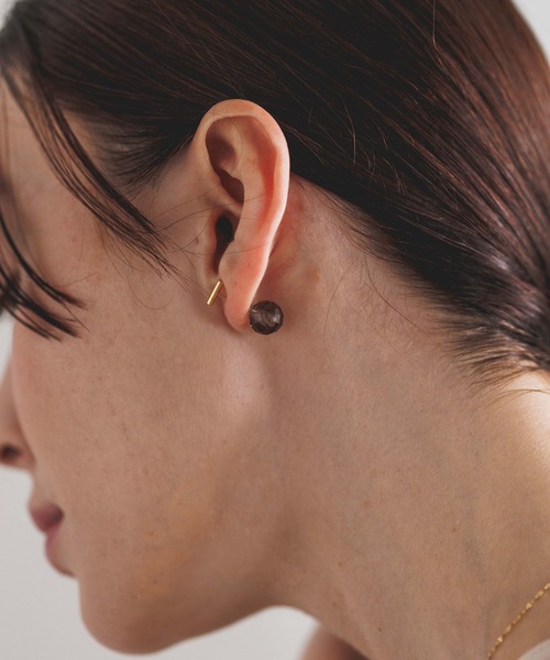 PAS TIERRA（パティエラ）の「【Sol】SVジェムキャッチハーフピアス（Half）（ピアス（片耳用）・レディース・グリーン/ブラウン系その他/ピンク・FREE）」の11枚目の写真