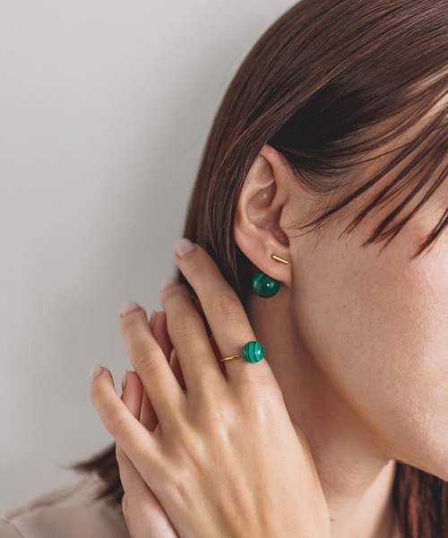 PAS TIERRA（パティエラ）の「【Sol】SVジェムキャッチハーフピアス（Half）（ピアス（片耳用）・レディース・グリーン/ブラウン系その他/ピンク・FREE）」の15枚目の写真