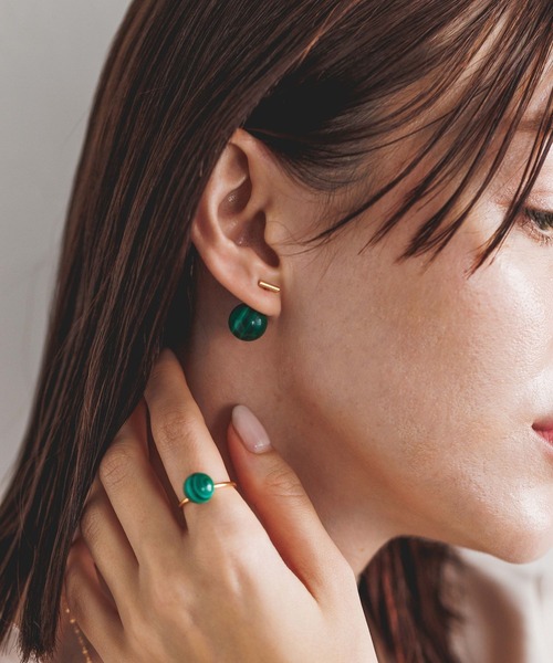 PAS TIERRA（パティエラ）の「【Sol】SVジェムキャッチハーフピアス（Half）（ピアス（片耳用）・レディース・グリーン/ブラウン系その他/ピンク・FREE）」の16枚目の写真