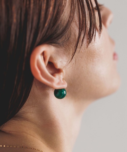 PAS TIERRA（パティエラ）の「【Sol】SVジェムキャッチハーフピアス（Half）（ピアス（片耳用）・レディース・グリーン/ブラウン系その他/ピンク・FREE）」の17枚目の写真