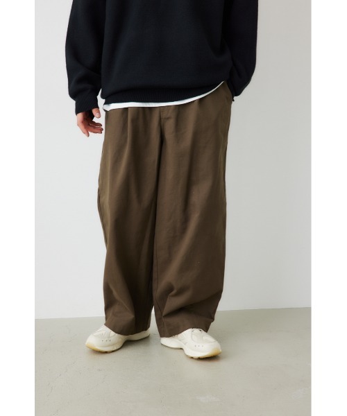 RODEO CROWNS ダークグレー ワイドパンツ RODEO CROWNS WIDE BOWL スラックス パンツ ダブルタックワイド
