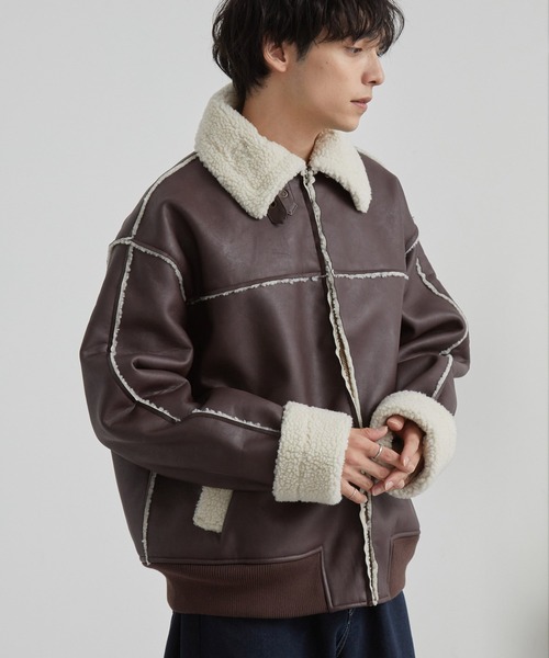 MONO-MART（モノマート）の「オーバーサイズ裏ボアフェイクムートン