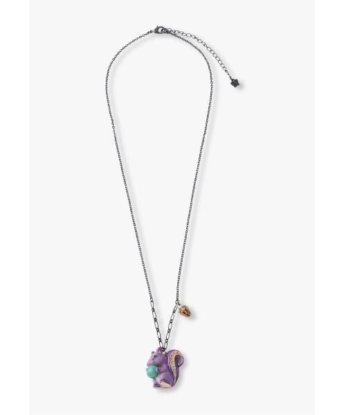 アナスイ　りすモチーフ ネックレス　ブラウンミックス ANNA SUI（アナスイ）の「りすモチーフ ネックレス（ネックレス