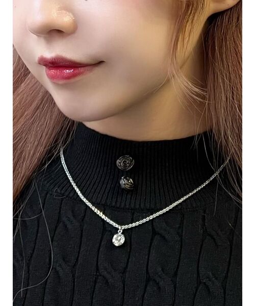 EATME(イートミー)の「ビジューネックレス(ネックレス・レディース・シルバー・FREE)」の1枚目の写真