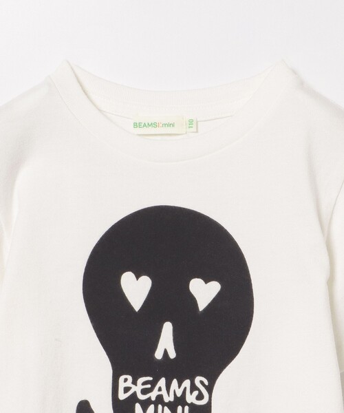 BEAMS mini（ビームスミニ）の「BEAMS mini / スカル フロッキー Tシャツ 24SS（90～150cm）（Tシャツ/カットソー・キッズ・チャコールグレー/オフホワイト・90/150/140/130/100/110/120）」の13枚目の写真