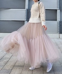 ロングチュールスカート