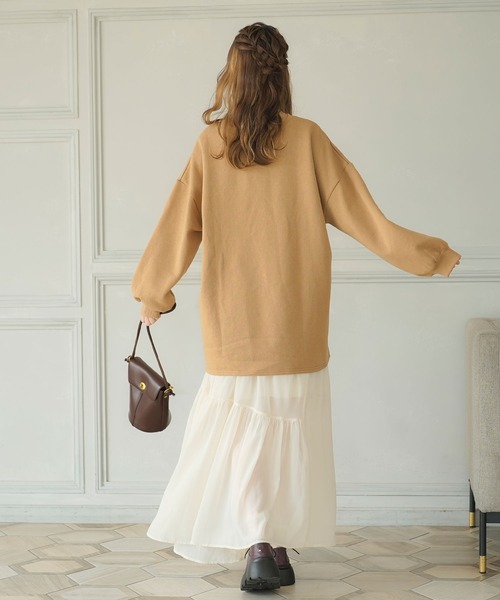 moulis'(ムーリス)の「刺繍オーバーサイズくまスウェット(Tシャツ/カットソー・レディース・ベージュ/ブラウン/ホワイト・LL~3L/M-L)」の9枚目の写真
