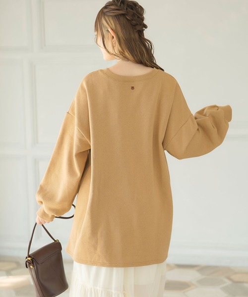 moulis'(ムーリス)の「刺繍オーバーサイズくまスウェット(Tシャツ/カットソー・レディース・ベージュ/ブラウン/ホワイト・LL~3L/M-L)」の10枚目の写真