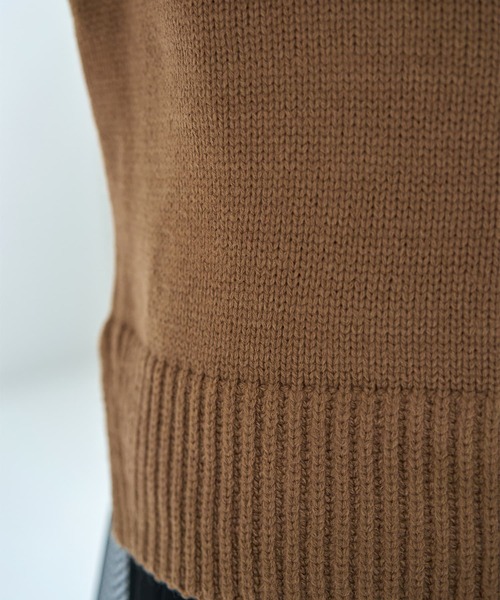 STYLE DELI（スタイルデリ）の「ワイドスリーブスタンドネックニット（ニット/セーター・レディース・ホワイト系その他/ブラウン系その他/キャメル/バーガンディー/ブラック・FREE）」の22枚目の写真