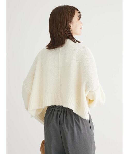 Petit fleur（プチフルール）の「・Petit　Fleur　ブークレワイドニット（ニット/セーター・レディース・ブルー/グリーン/オフホワイト/モカ・FREE）」の12枚目の写真