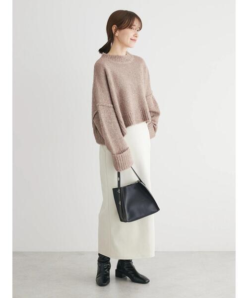 Petit fleur（プチフルール）の「・Petit　Fleur　ブークレワイドニット（ニット/セーター・レディース・ブルー/グリーン/オフホワイト/モカ・FREE）」の16枚目の写真