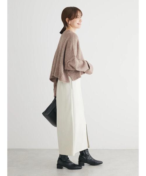 Petit fleur（プチフルール）の「・Petit　Fleur　ブークレワイドニット（ニット/セーター・レディース・ブルー/グリーン/オフホワイト/モカ・FREE）」の17枚目の写真