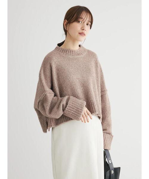 Petit fleur（プチフルール）の「・Petit　Fleur　ブークレワイドニット（ニット/セーター・レディース・ブルー/グリーン/オフホワイト/モカ・FREE）」の18枚目の写真