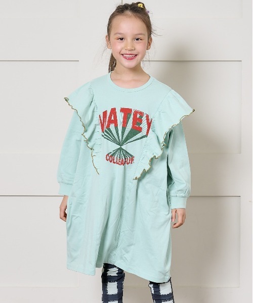 Life Support Products(ライフサポートプロダクツ)の「【COTTON from U.S.A】長袖ラッフルワンピース(90~150cm)(ワンピース・キッズ・ライトグリーン/ラベンダー/チャコール・90/100/110/120/130/140/150)」の10枚目の写真