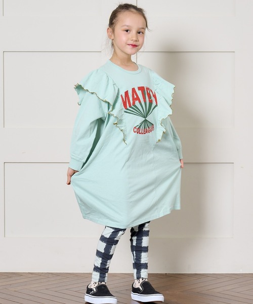 Life Support Products(ライフサポートプロダクツ)の「【COTTON from U.S.A】長袖ラッフルワンピース(90~150cm)(ワンピース・キッズ・ライトグリーン/ラベンダー/チャコール・90/100/110/120/130/140/150)」の11枚目の写真