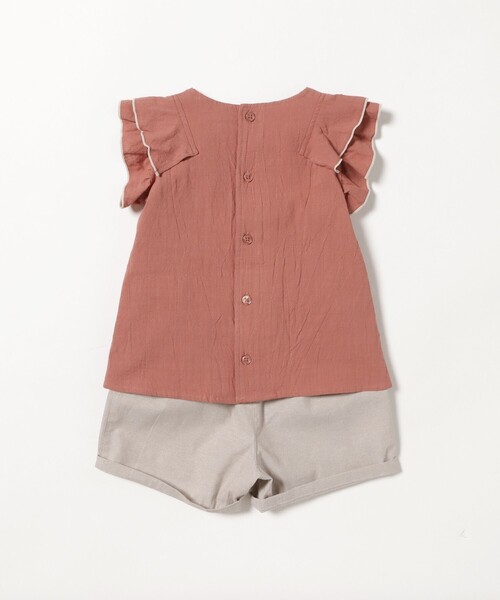 BEAMS mini(ビームスミニ)の「BEAMS mini / 刺繍 フレアスリーブ セットアップ 24SS(90~150cm)(シャツ/ブラウス・キッズ・オフホワイト/レッド系その他2・100/150/140/130/120/110/90)」の19枚目の写真