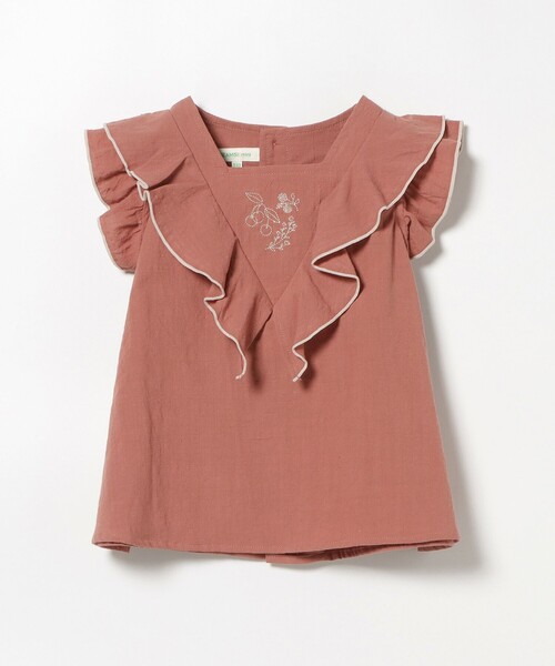 BEAMS mini(ビームスミニ)の「BEAMS mini / 刺繍 フレアスリーブ セットアップ 24SS(90~150cm)(シャツ/ブラウス・キッズ・オフホワイト/レッド系その他2・100/150/140/130/120/110/90)」の20枚目の写真