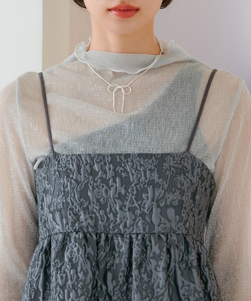 VIS(ビス)の「【VISDRESS】ふくれジャガードフレアワンピース【洗える】(ワンピース・レディース・グレー/ブルー系その他・FREE)」の16枚目の写真