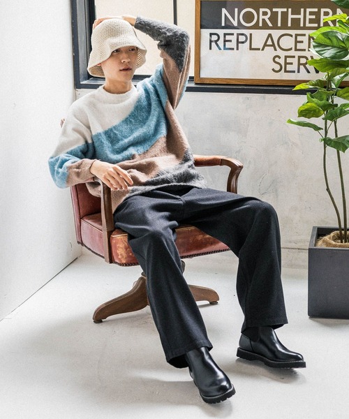 niko and...（ニコアンド）の「アソートニットバケットハット（ハット・メンズ・ブラック/ホワイト/オフホワイト・FREE）」の4枚目の写真