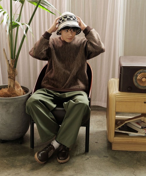 niko and...（ニコアンド）の「アソートニットバケットハット（ハット・メンズ・ブラック/ホワイト/オフホワイト・FREE）」の8枚目の写真