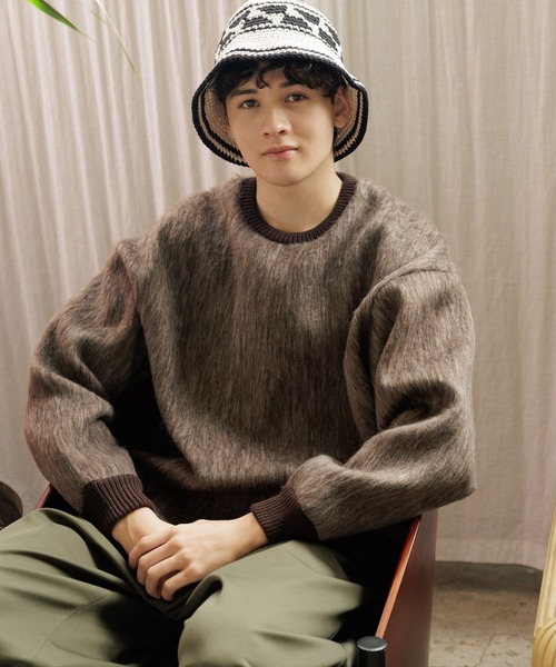 niko and（ニコアンド）の「アソートニットバケットハット