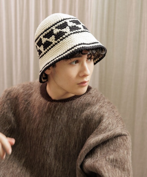 niko and...（ニコアンド）の「アソートニットバケットハット（ハット・メンズ・ブラック/ホワイト/オフホワイト・FREE）」の10枚目の写真
