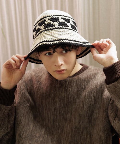niko and...（ニコアンド）の「アソートニットバケットハット（ハット・メンズ・ブラック/ホワイト/オフホワイト・FREE）」の11枚目の写真