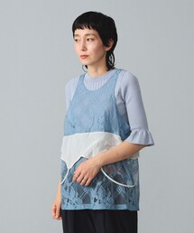 maturely / Lace Satin Layered Tank Top