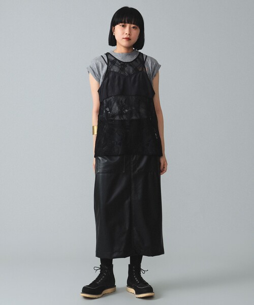 BEAMS BOY(ビームスボーイ)の「maturely / Lace Satin Layered Tank Top(タンクトップ・レディース・ブラック/ブルー系その他2・ONE SIZE)」の14枚目の写真