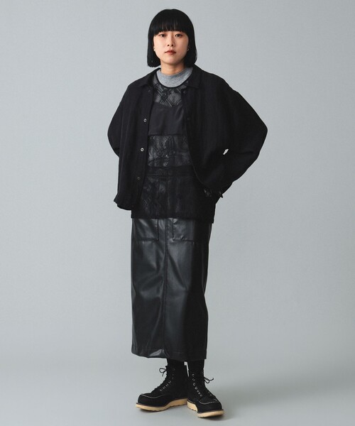 BEAMS BOY(ビームスボーイ)の「maturely / Lace Satin Layered Tank Top(タンクトップ・レディース・ブラック/ブルー系その他2・ONE SIZE)」の5枚目の写真