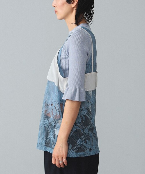 BEAMS BOY(ビームスボーイ)の「maturely / Lace Satin Layered Tank Top(タンクトップ・レディース・ブラック/ブルー系その他2・ONE SIZE)」の20枚目の写真