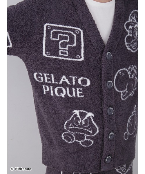 gelato pique(ジェラートピケ)の「【スーパーマリオ】【メンズ】ベビモコアソートジャガードカーディガン(ルームウェア/パジャマ・メンズ・ダークグレー・MEDIUM/LARGE)」の14枚目の写真